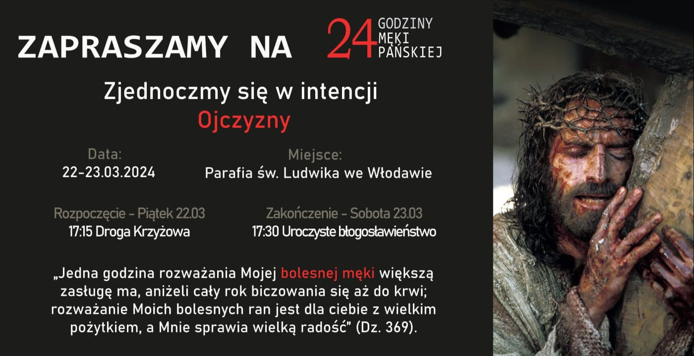 plakat 24 godziny męki pańskiej